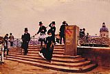 Jean Beraud Pont des arts painting